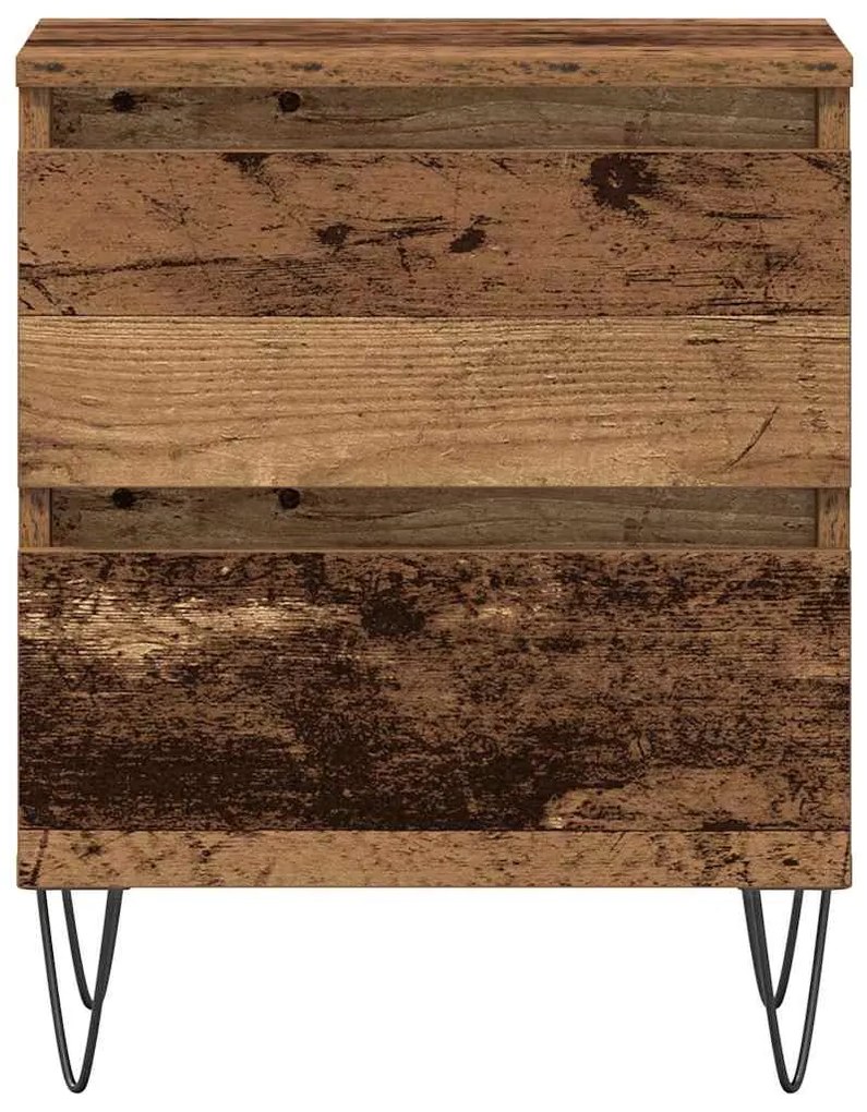 vidaXL Κομοδίνο 2 pcs Παλαιό ξύλο 40 x 35 x 50 εκ. Επεξεργασμένο ξύλο