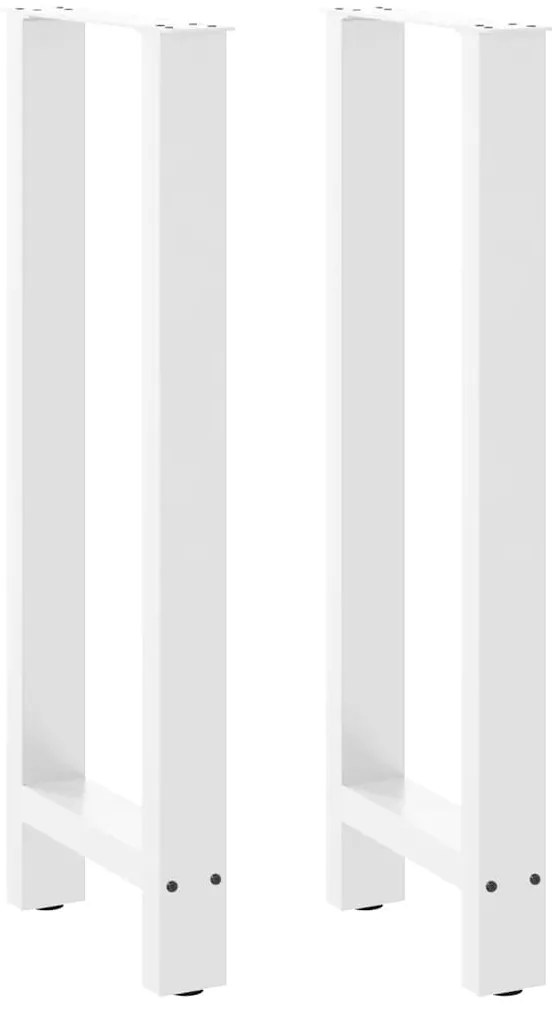 vidaXL Πόδια Τραπεζιού Μπαρ 2 τεμ. Λευκά 40x (100-101) εκ. Ατσάλι