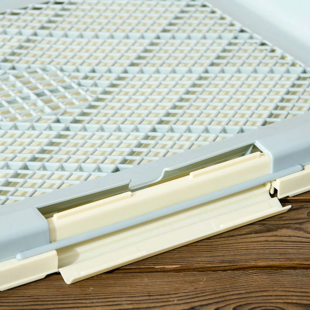 Τουαλέτα Σκύλου PawHut, Τουαλέτα Κουταβιού, 2 Επίπεδα, Τεχνητό Γκαζόν, Επαναχρησιμοποιήσιμη, 63 x 48.5 x 6 cm, Πράσινο + Λευκό