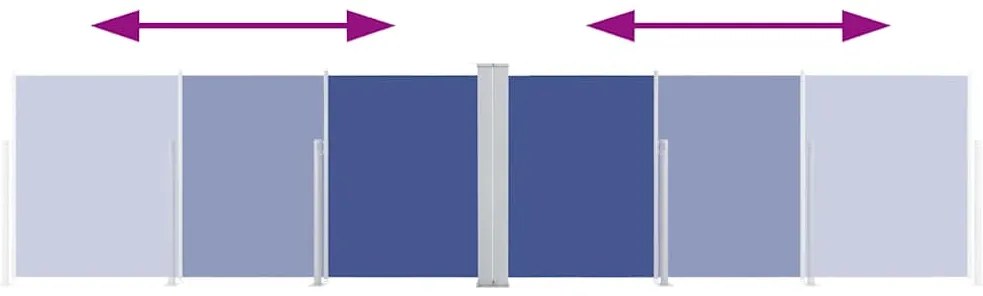 vidaXL Σκίαστρο Πλαϊνό Συρόμενο Μπλε 100 x 600 εκ.