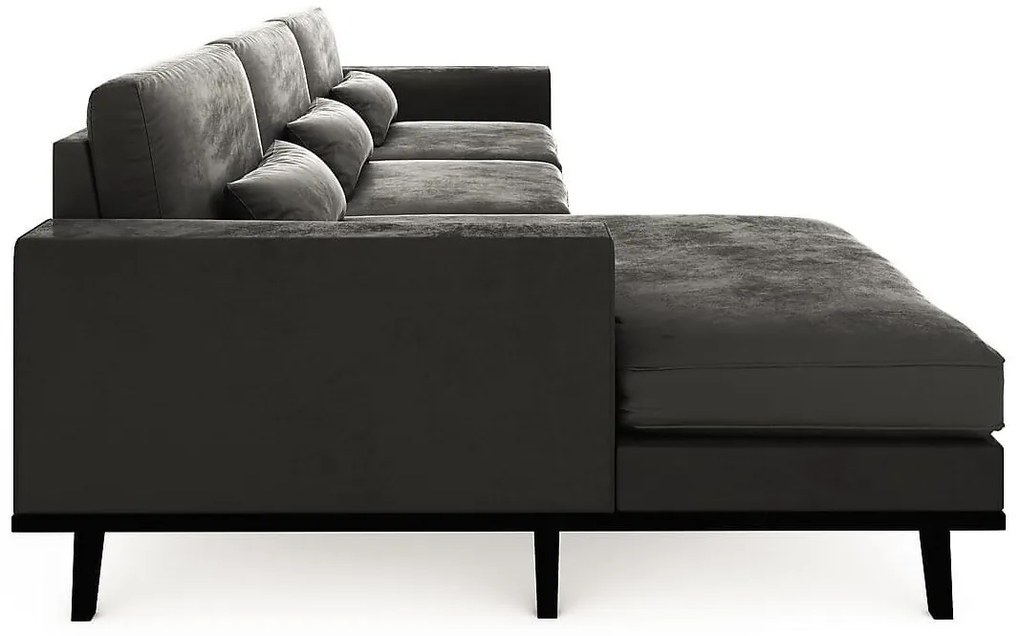 Γωνιακός Καναπές Seattle K102, Γκρι, 280x160x85cm