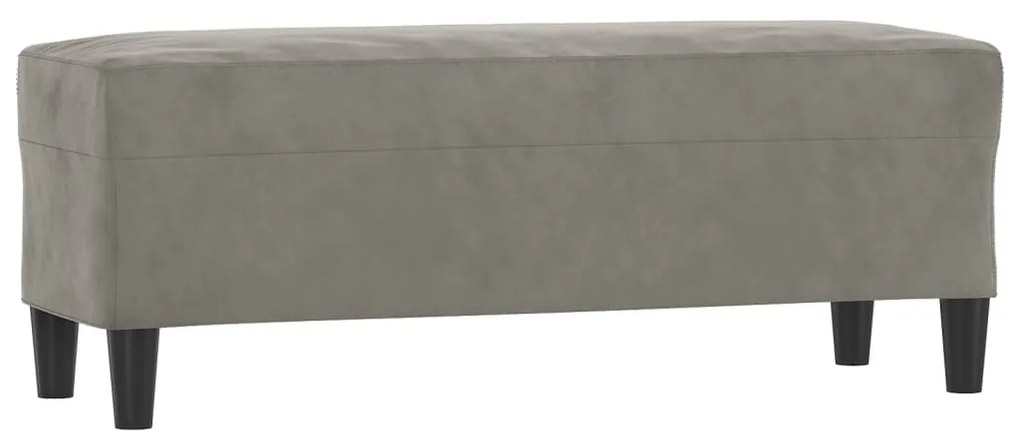 vidaXL Πάγκος Ανοιχτό Γκρι 100 x 35 x 41 εκ. Βελούδινος
