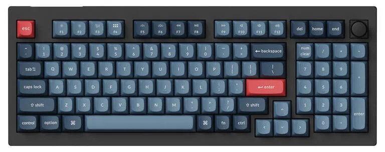Wireless mechanical keyboard Keychron V5 Max QMK/VIA RGB Knob Red Switch (black)