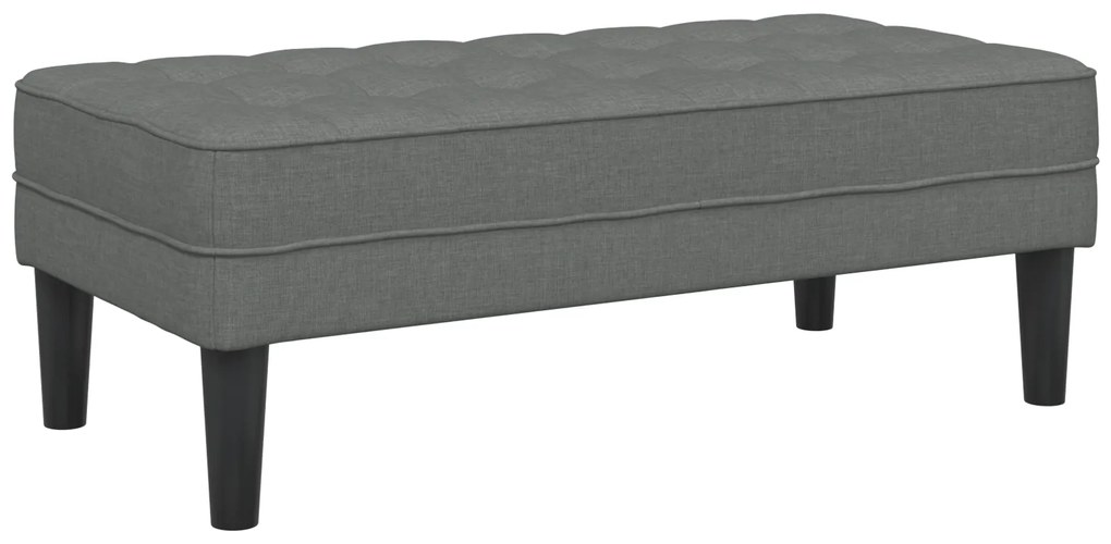 vidaXL Παγκάκι Σκούρο Γκρι 113x57x39 εκ. Υφάσματος