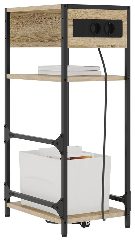 vidaXL Κομοδίνο Sonoma Δρυς 40 x 27 x 76 εκ Επεξεργασμένο ξύλο