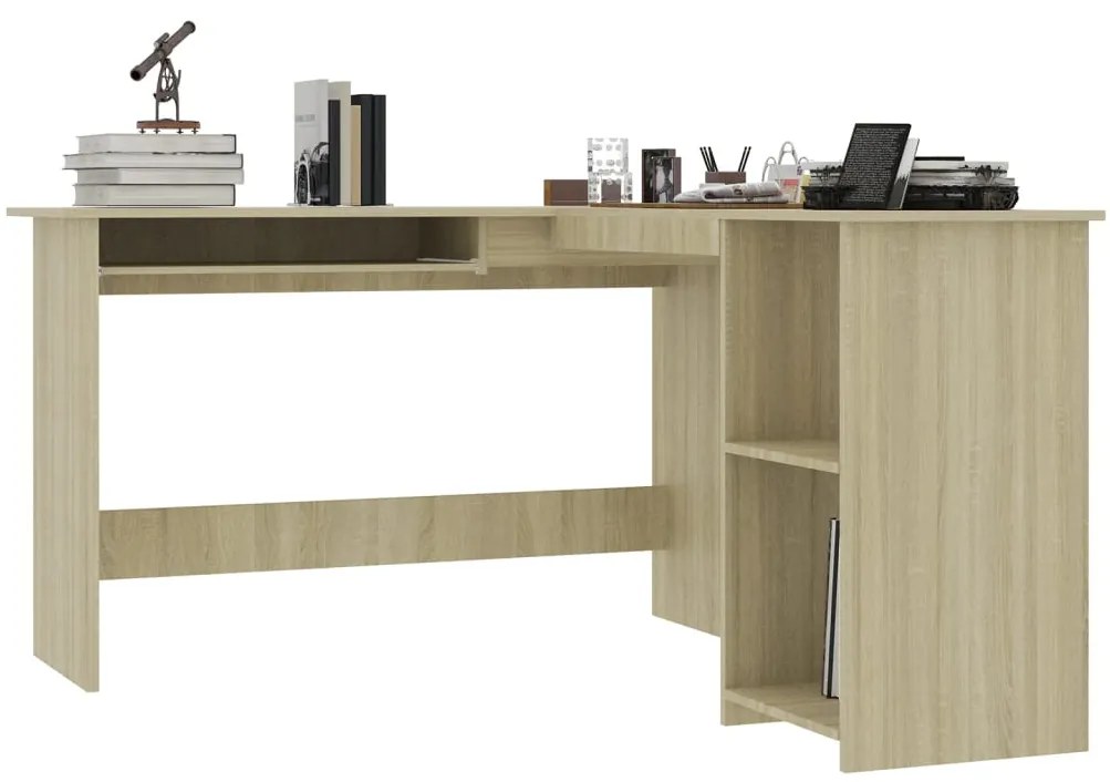 vidaXL Γραφείο Γωνιακό Sonoma Δρυς 120 x 140 x 75 εκ. από Επεξ. Ξύλο