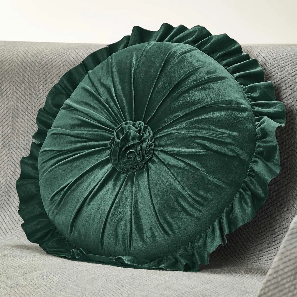 Διακοσμητικό Μαξιλάρι Βελουτέ (Φ45) Whitegg D0236-5 Emerald