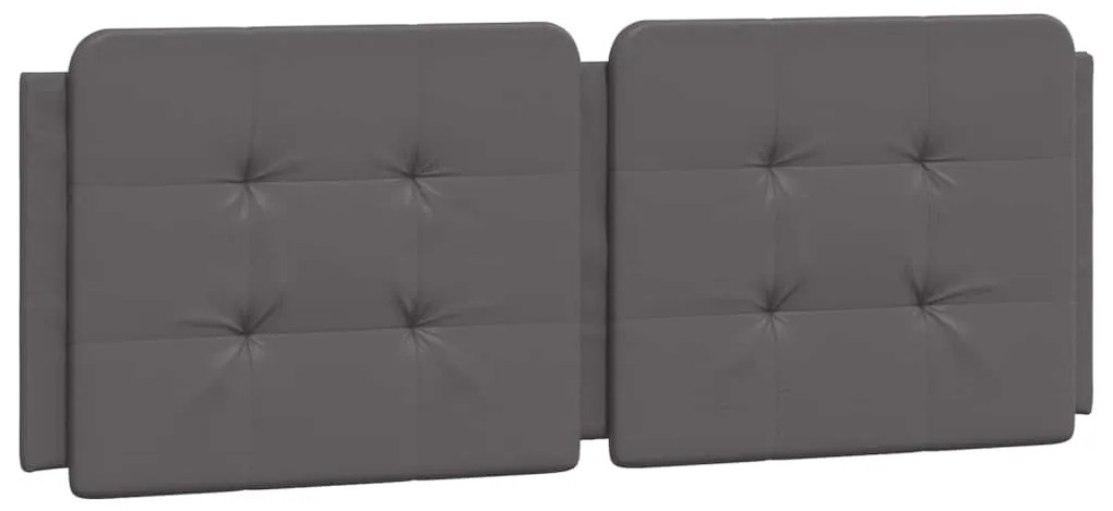 vidaXL Μαξιλάρι για Κεφαλάρι Zadar Γκρι 140 εκ. από Συνθετικό Δέρμα