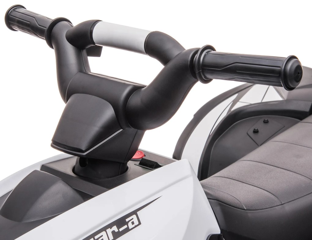 HOMCOM Παιδικό ATV Ηλεκτρικό Παιδικό Αυτοκίνητο, 6 km/h, Ηχητικά και Φωτεινά Εφέ, : 83 cm x 53 cm x 55,5 cm, Μαύρο + Λευκό