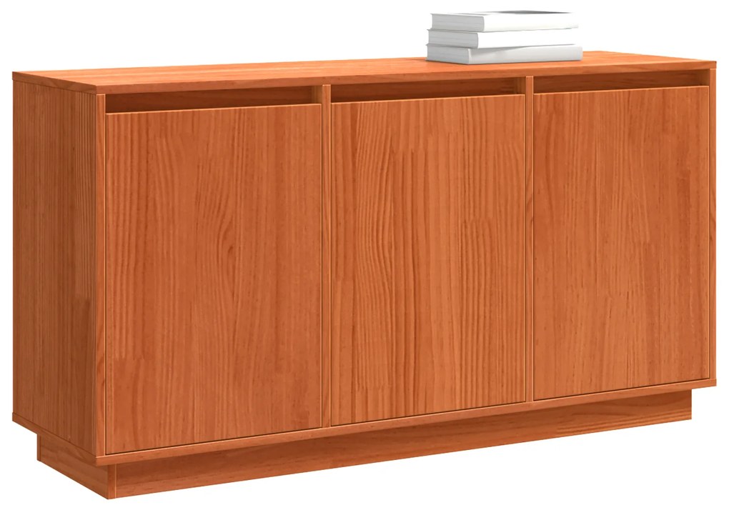 vidaXL Πλαϊνό γραφείο Καφέ 111 x 34 x 60 εκ Μασίφ ξύλο πεύκου