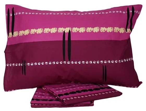 Σετ Σεντόνια Cotton Feelings εμπριμέ 2021 Mauve Μονό (160x260)