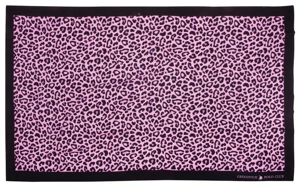Πετσέτα Θαλάσσης - Παρεό 4037 Pink-Black Greenwich Polo Club Θαλάσσης 110x180cm Rayon