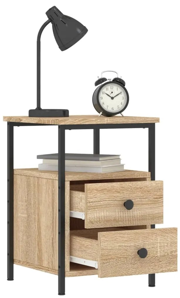 vidaXL Κομοδίνο Sonoma Δρυς 34 x 35,5 x 50 εκ. από Επεξεργασμένο Ξύλο