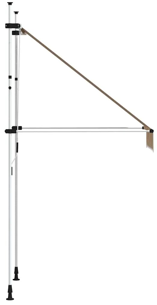 vidaXL Τέντα Συρόμενη Χειροκίνητη Κίτρινη με Μπλε Ρίγες 100 εκ.