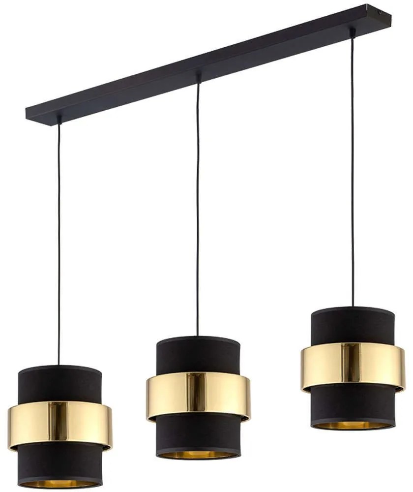 Φωτιστικό Οροφής Calisto New 4378 3xΕ27 15W 117x110cm Gold-Black TK Lighting