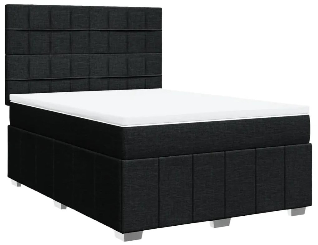 ΚΡΕΒΑΤΙ BOXSPRING ΜΕ ΣΤΡΩΜΑ ΜΑΥΡΟ 160X200 ΕΚ. ΥΦΑΣΜΑΤΙΝΟ 3291721