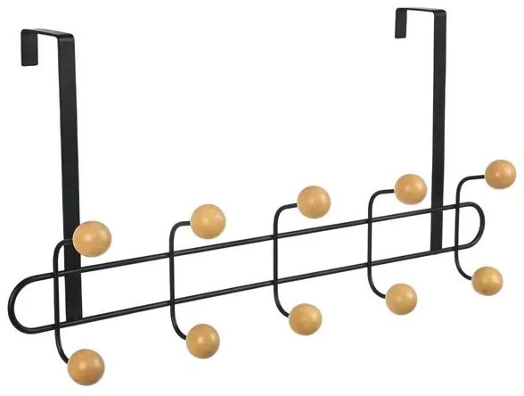 Estia Κρεμάστρα Πόρτας 10 Θέσεων 52x7.5x23cm Μεταλλική Μαύρη 02-18313