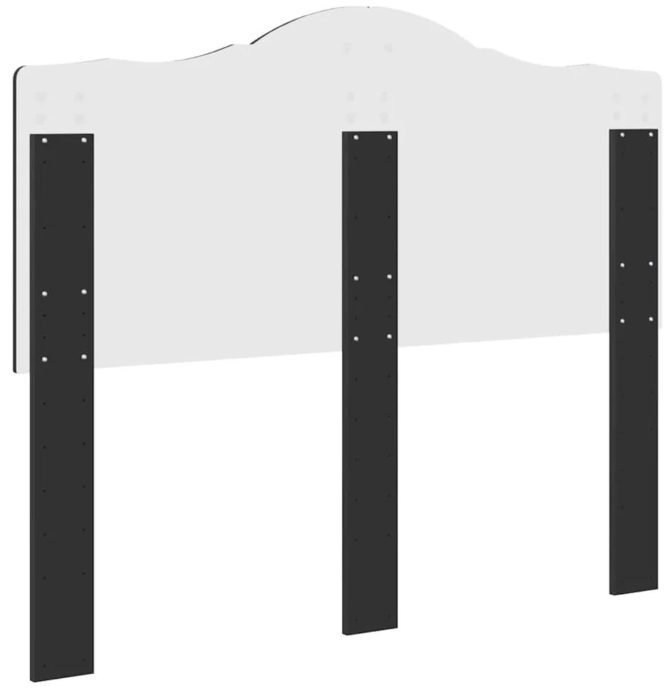 vidaXL Κεφαλάρι με κεφαλάρι Μαύρη Οξυά 135 cm Επεξεργασμένο ξύλο