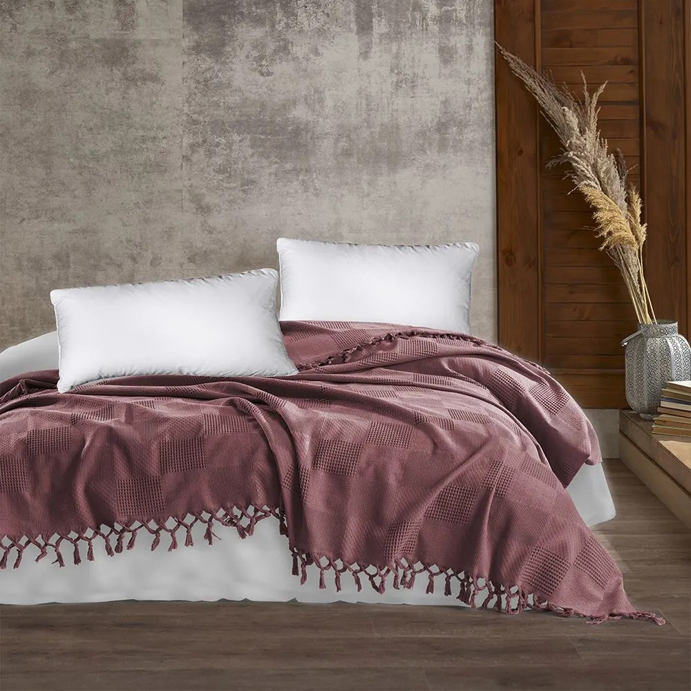 Κουβέρτα Πικέ Jacquard Bordeaux DimCol Υπέρδιπλo 220x240cm 100% Cotton