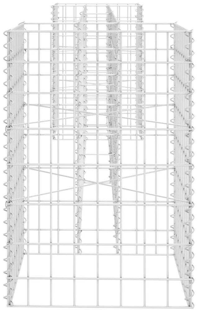 vidaXL Συρματοκιβώτιο Γλάστρα Σχήμα «Η» 260x40x60 εκ. Ατσάλινο Σύρμα