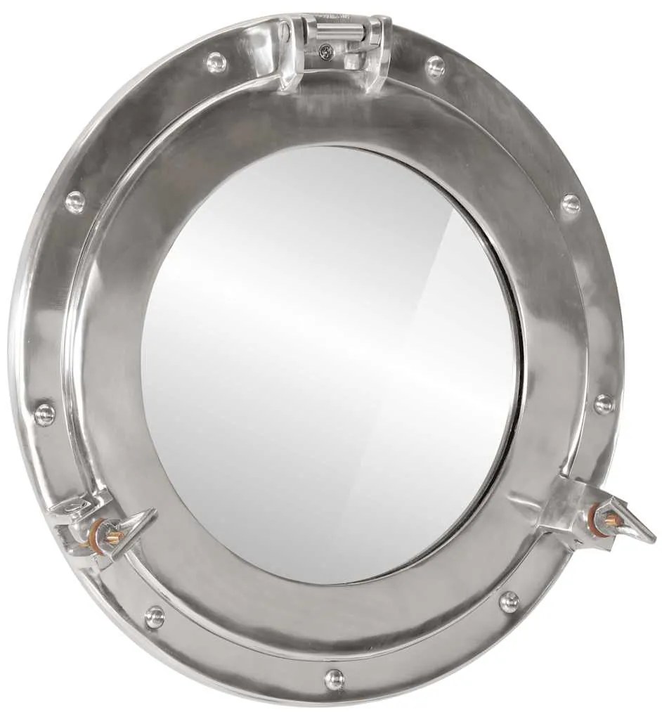 Καθρέφτης Φινιστρίνι Τοίχου Ø38 εκ. από Αλουμίνιο και Γυαλί