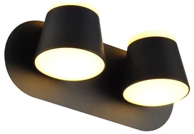Φωτιστικό Τοίχου - Απλίκα Led V83LEDW27BK 16W 3000K 1280lm 27X12X11 Black Aca Decor Metal