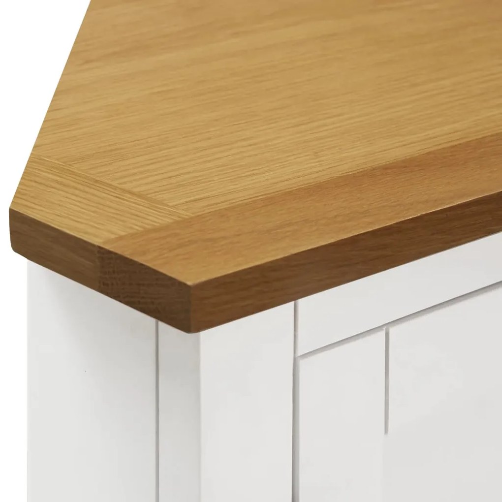 vidaXL Ντουλάπι Γωνιακό 80 x 33,5 x 78 εκ. από Μασίφ Ξύλο Δρυός