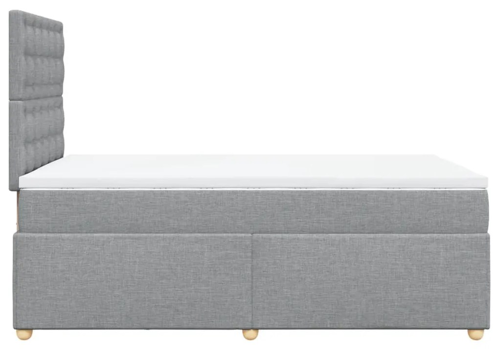 ΚΡΕΒΑΤΙ BOXSPRING ΜΕ ΣΤΡΩΜΑ ΑΝΟΙΧΤΟ ΓΚΡΙ 120X200 ΕΚ. ΥΦΑΣΜΑΤΙΝΟ 3291261