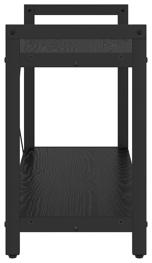 vidaXL Βιβλιοθήκη Μαύρη δρυς 80 x 30 x 48.5 εκ Επεξεργασμένο ξύλο