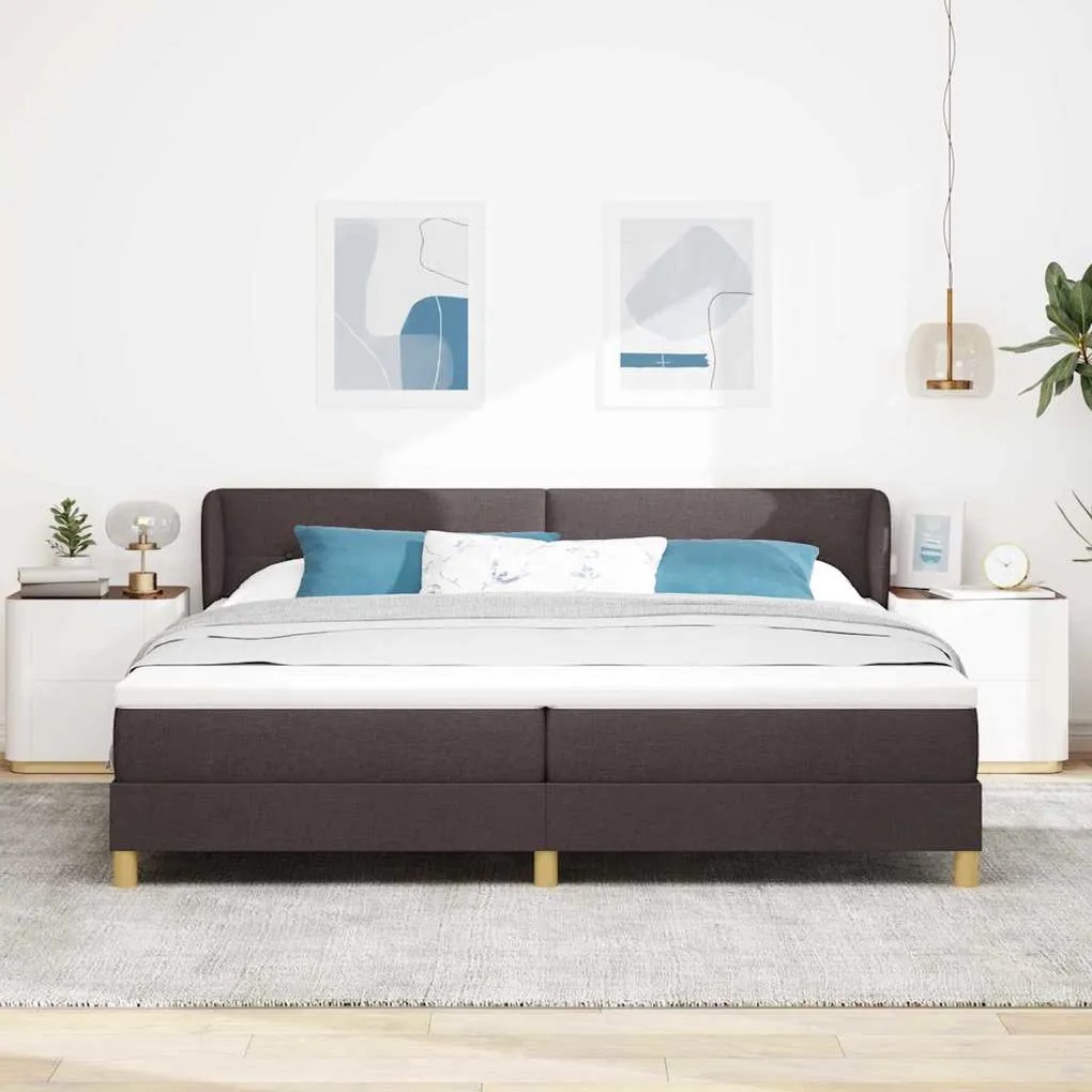 vidaXL Κρεβάτι με Ελατήρια και Στρώμα Κρεμ 90x200 εκ Υφασμα με στρώμα