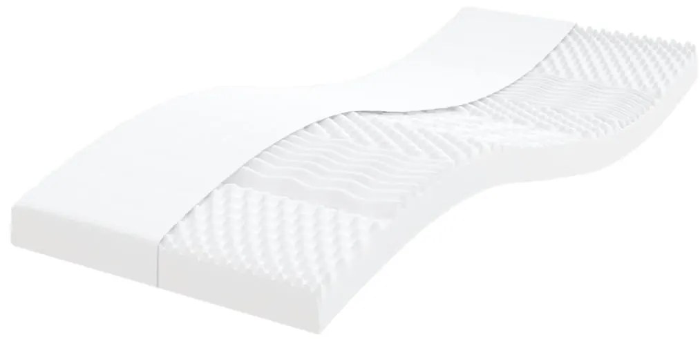 Στρώμα Αφρού Λευκό 90x190 εκ. 7 Ζωνών Σκληρότητα 20 ILD