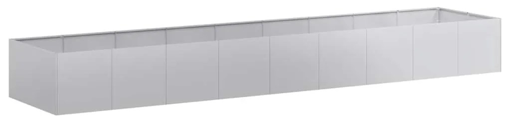 Ζαρντινιέρα 360x80x40 εκ. από Γαλβανισμένο Ατσάλι - Ασήμι