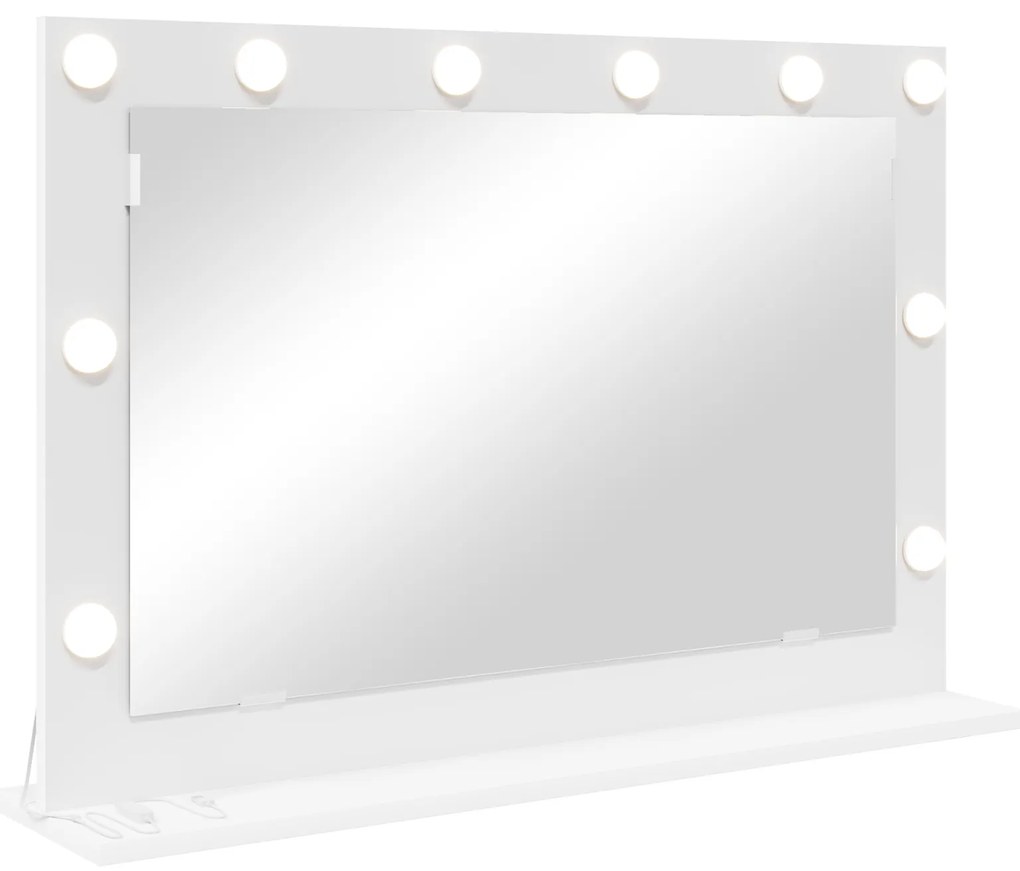 vidaXL Καθρέφτης Vanity με LED Φώτα Λευκό 80x55x18 εκ.