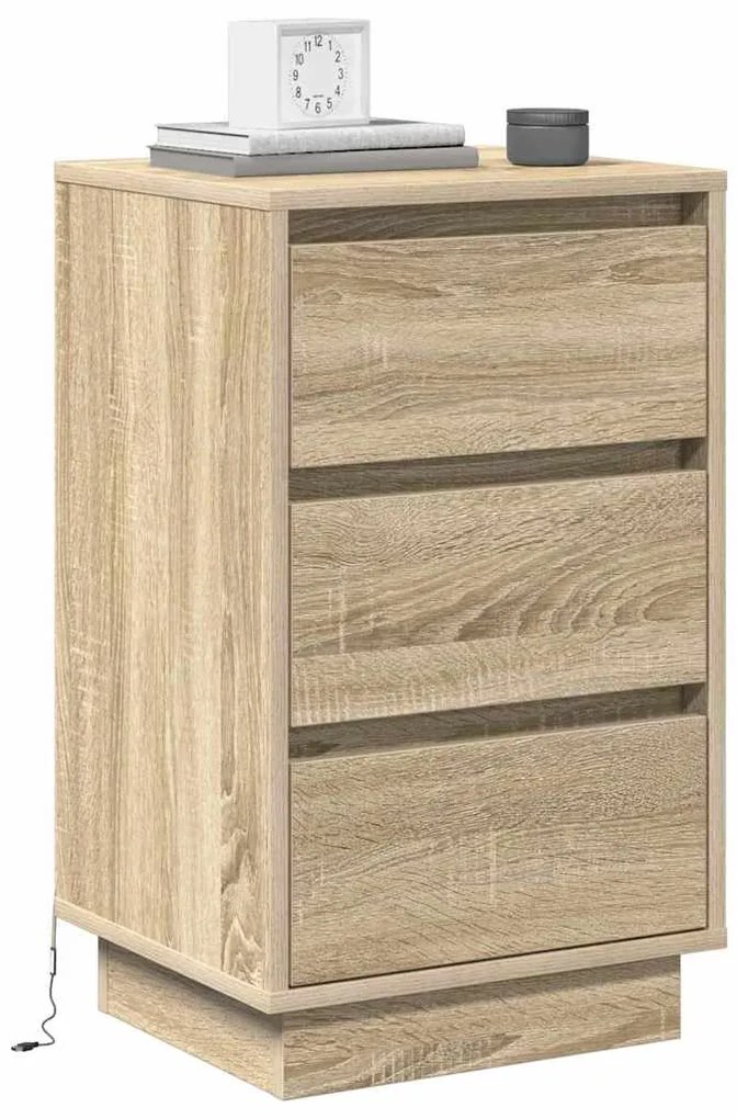vidaXL Κομοδίνο με Sonoma Δρυς 39 x 34.5 x 65 εκ. Επεξεργασμένο ξύλο