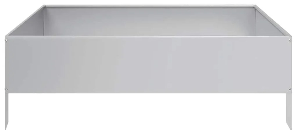 vidaXL Ζαρντινιέρα Υπερυψωμένη 100x100x33,5 εκ. Γαλβανισμένο Χάλυβα