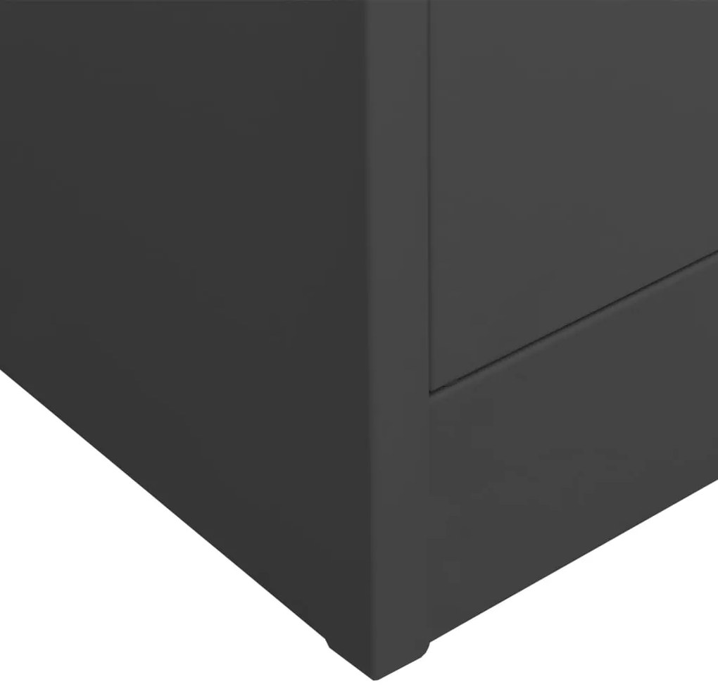 vidaXL Ντουλάπα Γραφείου Ανθρακί 90 x 40 x 180 εκ. Ατσάλινη