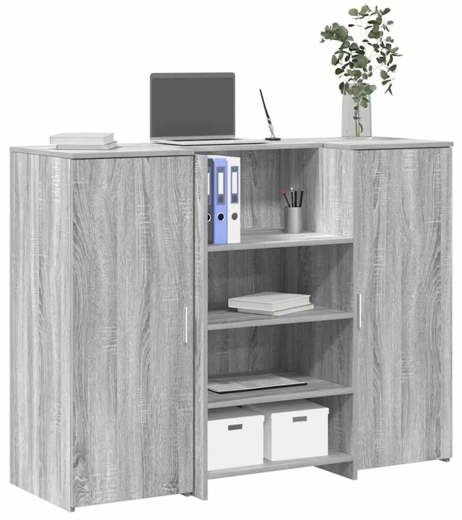 vidaXL Γραφείο υποδοχής 135x50x103,5 εκ. Επεξεργασμένο Ξύλο