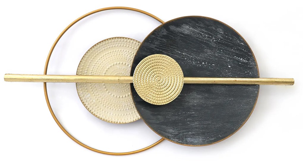 Διακοσμητικό Τοίχου ArteLibre Γεωμετρικά Σχήματα Μέταλλο 105.5x57x9cm