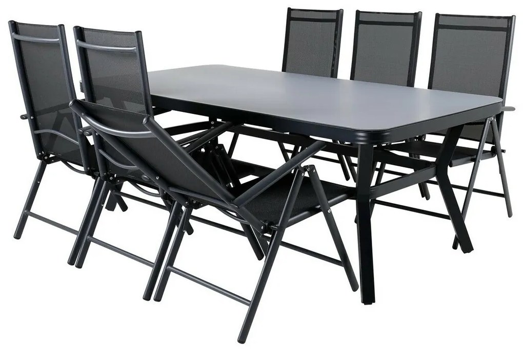 Σετ Τραπέζι και καρέκλες Dallas 2137, Spraystone, Ύφασμα, Μέταλλο | Epipla1.gr
