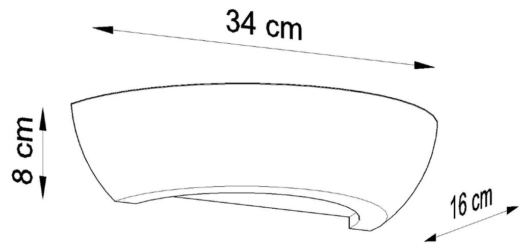 Sollux Φωτιστικό τοίχου Oskar 1,κεραμικό, γυαλί,1xE27/60w