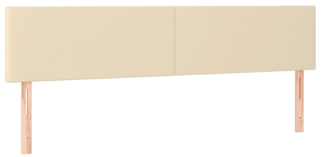 vidaXL Κρεβάτι Boxspring με Στρώμα Κρεμ 200x200 εκ. Υφασμάτινο