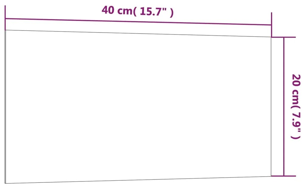 vidaXL Πίνακας Επιτοίχιος Μαγνητικός Λευκός 40 x 20 εκ. Ψημένο Γυαλί