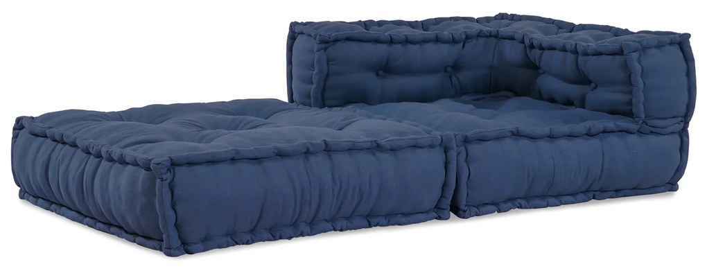 vidaXL Μοντέρνος Πούφ Indigo 70x70x54 Ύφασμα