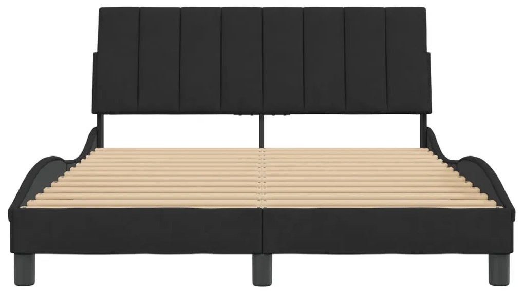 Σκελετός Κρεβατιού Χωρίς Στρώμα Μαύρο 140x190 εκ. Βελούδινο 3207845