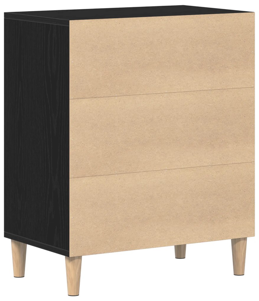 vidaXL Πλαϊνό Γραφείο Μαύρο Δρυς 57x35x70 εκ. Από ξύλο