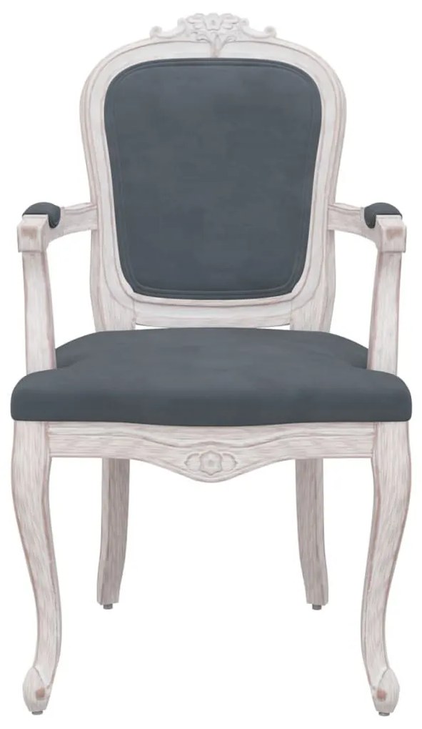 Καρέκλα Τραπεζαρίας Σκούρο Γκρι 62 x 59,5 x 100,5 εκ. Βελούδινη - Γκρι