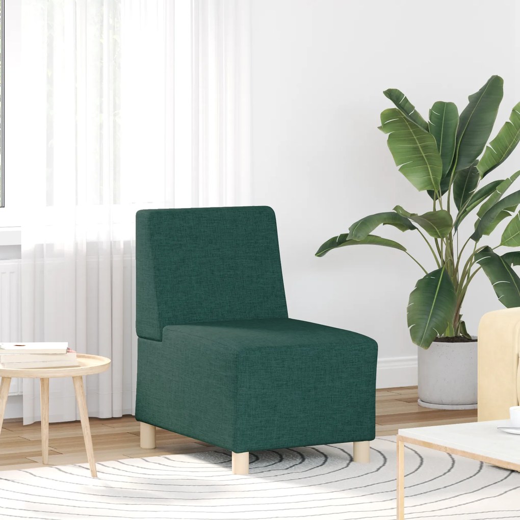 vidaXL Καθίσμα Σαλονιού 2 pcs Σκούρο πράσινο 55 x 74 x 82 εκ. ύφασμα