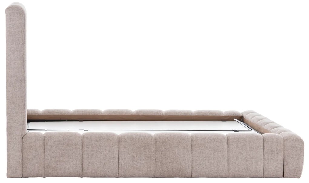 ΚΡΕΒΑΤΙ REMO ΜΕ ΑΠΟΘΗΚΕΥΤΙΚΟ ΧΩΡΟ HM719.10 ΥΦΑΣΜΑ TEDDY ΜΠΕΖ-ΓΙΑ ΣΤΡΩΜΑ 160x200εκ