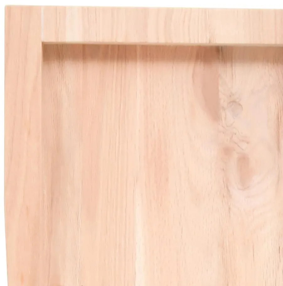 vidaXL Ράφι Τοίχου 220x40x(2-4) εκ. από Ακατέργαστο Μασίφ Ξύλο Δρυός