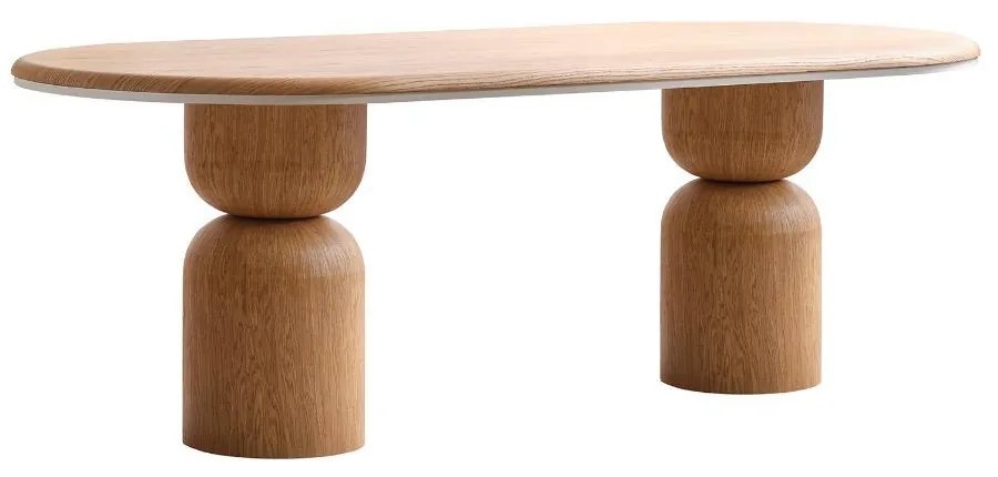 Artekko Begonvil Καφέ Ξύλινη Τραπεζαρία (220x105x77)cm Artekko 783-6605